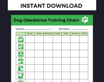 Dog Obedience Training Chart