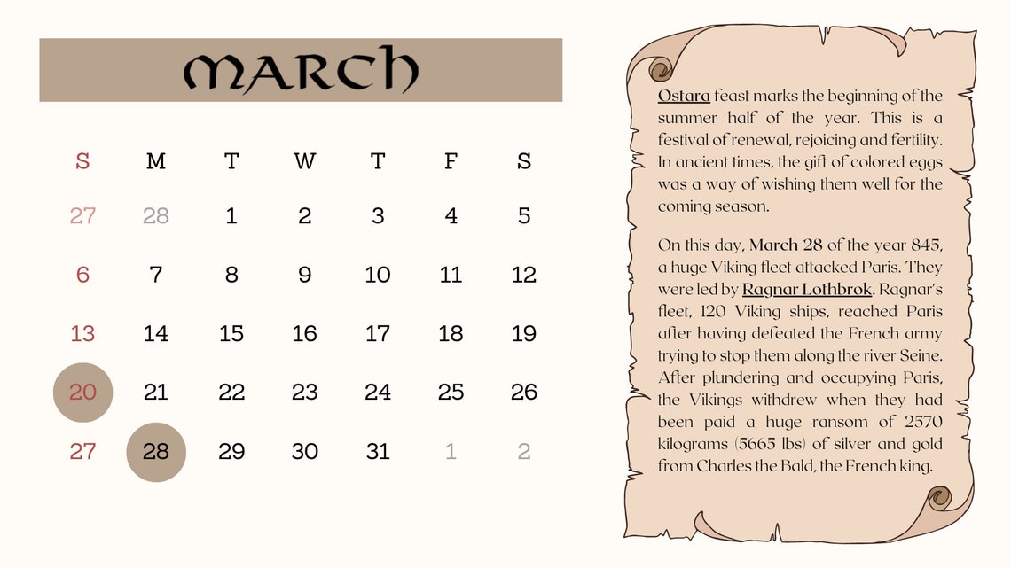 Digital viking calendar viking calendar 2023 calendar Etsy México