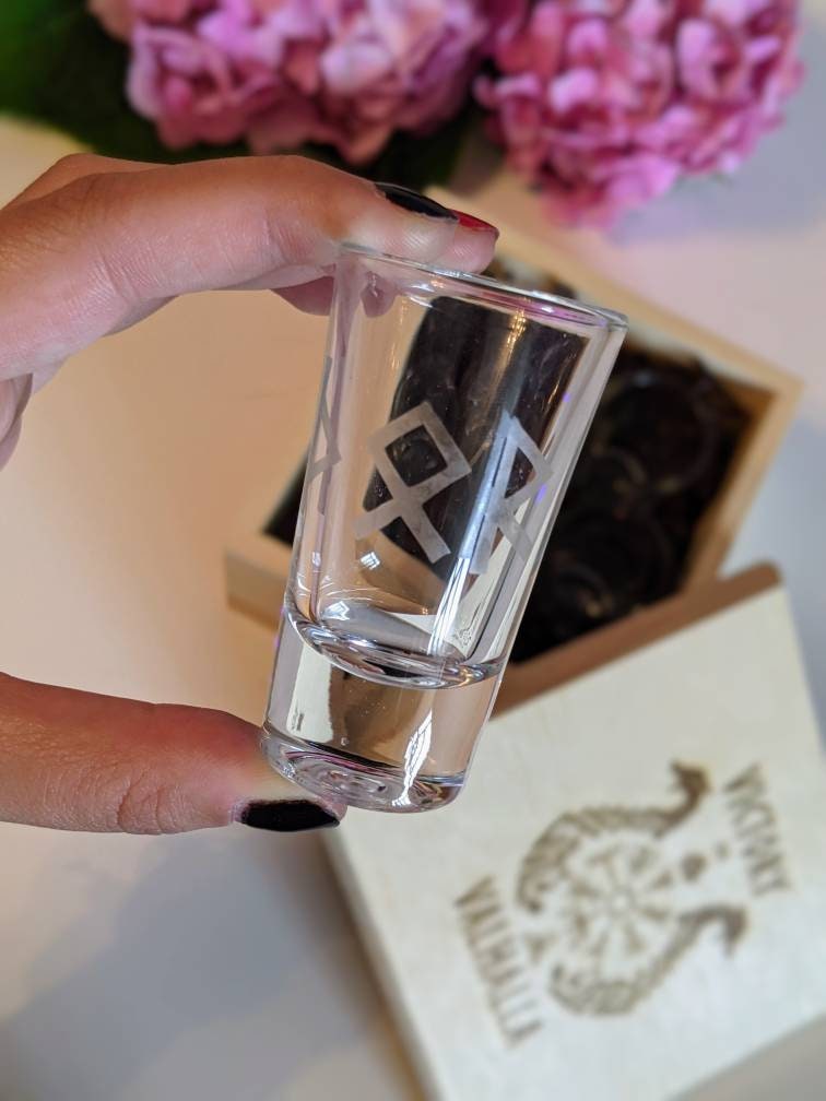 Set of 6 Shot Glasses Engraved Shots Viking Shot Glasses Etsy