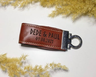 Custom leather USB-stick, personalized leather usb-stick, laser engraved usb-stick, brown leather usb-stick, viking gift