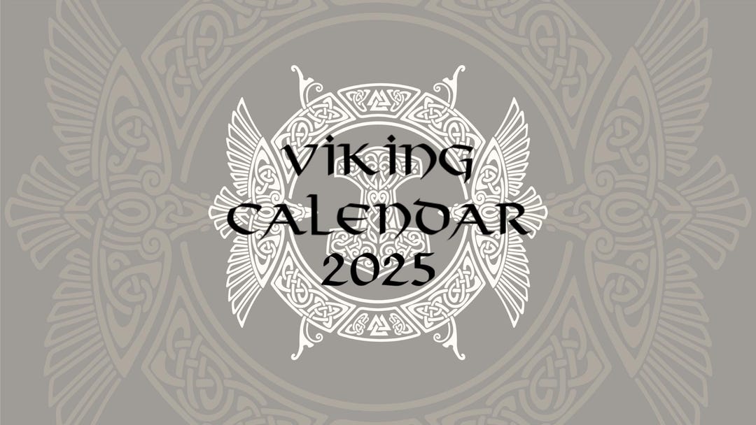 Digital Viking Calendar, Viking Calendar 2025, Calendar With Viking