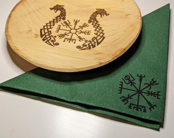 Ensemble de serviettes viking, ensemble de serviettes personnalisées, serviettes personnalisées, décor viking, décor de table viking, fourniture de fête viking, serviettes de mariage viking