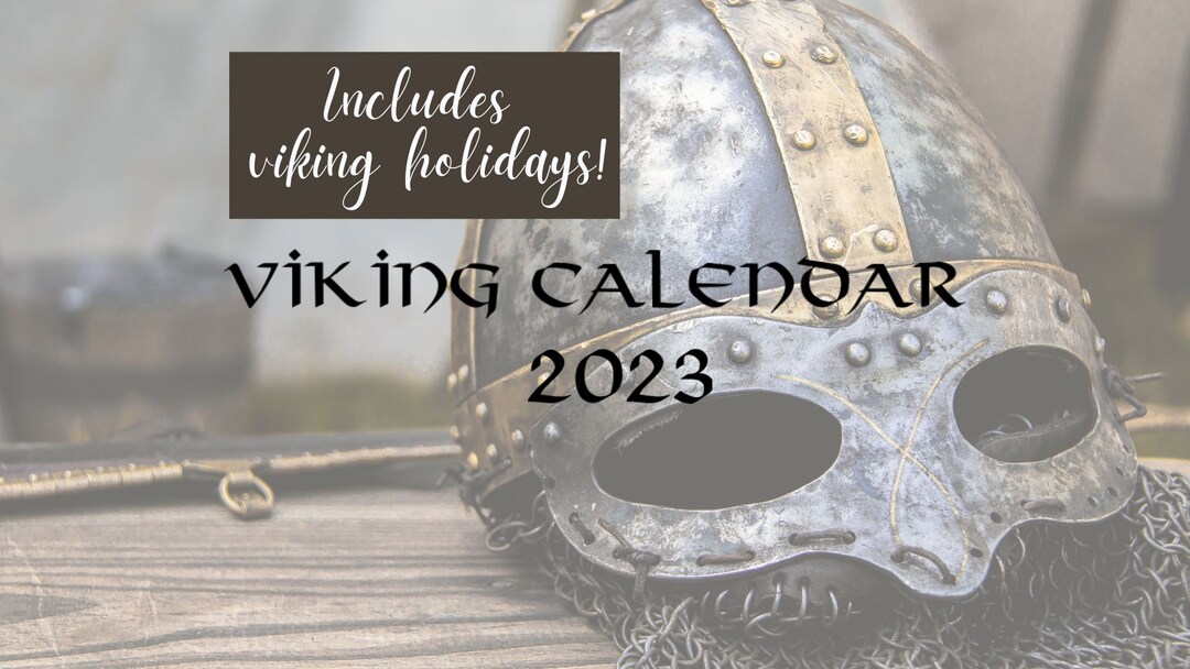 Digital Viking Calendar Viking Calendar 2023 Calendar Etsy