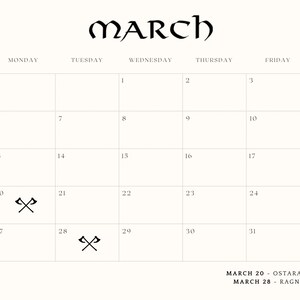 Digital Viking Calendar Viking Calendar 2023 Calendar - Etsy