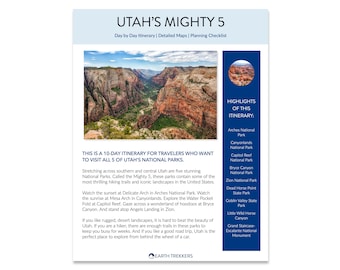 Utah’s Mighty 5: 10 Day Itinerary // Digital Download