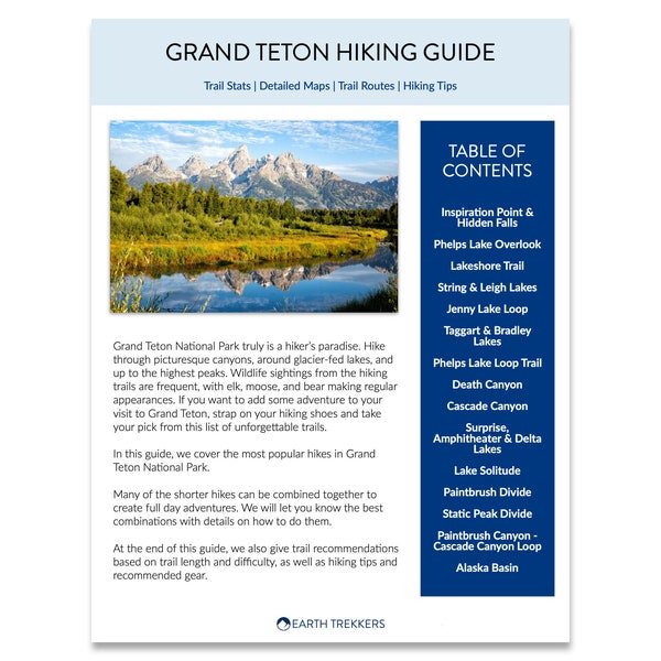 Grand Teton National Park Hiking Guide // Digital Download