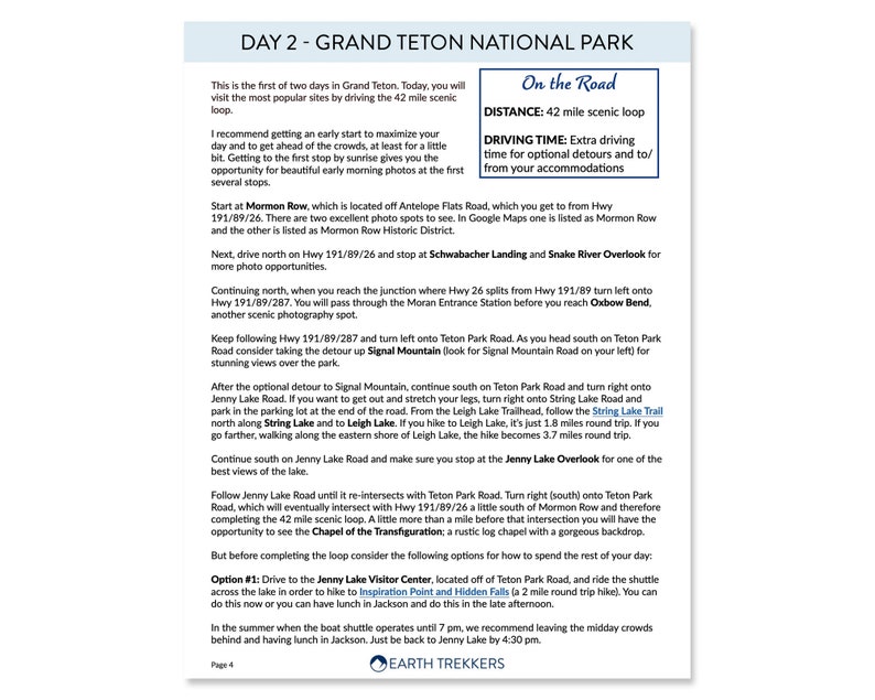 Grand Teton, Yellowstone, und Gletscher National Parks 10 Tage Reiseroute // Digitaler Download Bild 3