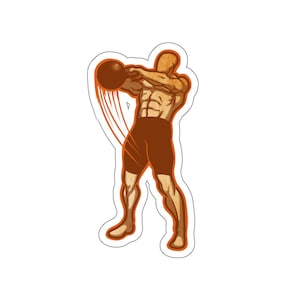 Gestanste Kettlebell-schommelstickers