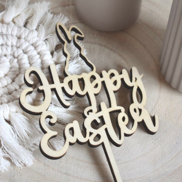 Cake Topper Ostern aus Holz, Kuchendeko