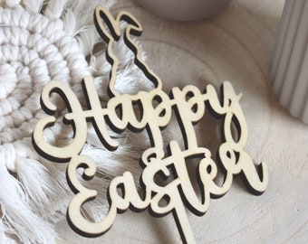 Cake Topper Ostern aus Holz, Kuchendeko