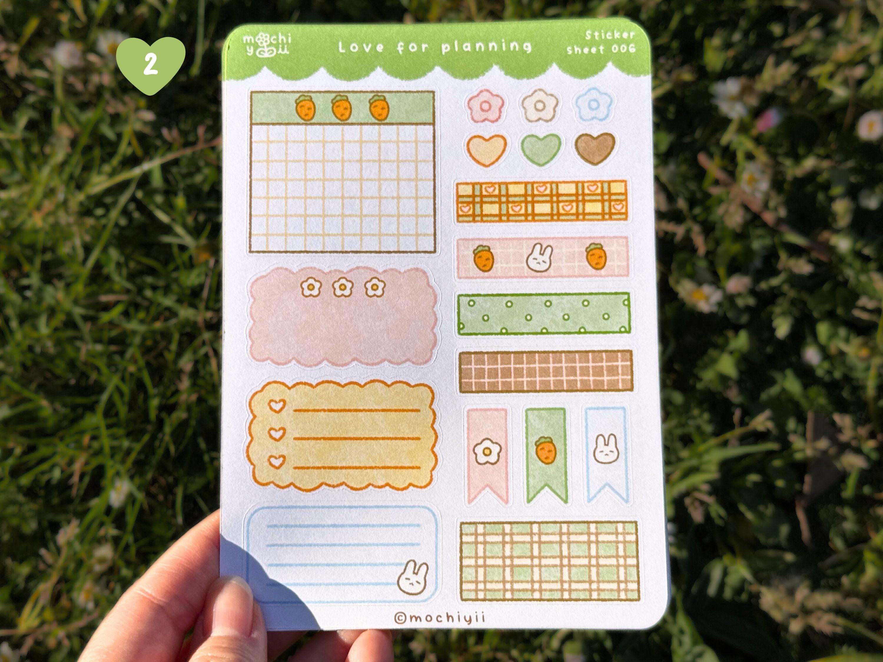 Kawaii Food Sticker Sheets - Pastel Cutecore Planner Decoration ...