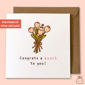 Jolie carte de félicitations - Toutes nos félicitations ! | Cadeau d'anniversaire, de remise des diplômes, de promotion, d'étape importante | Carte recyclée