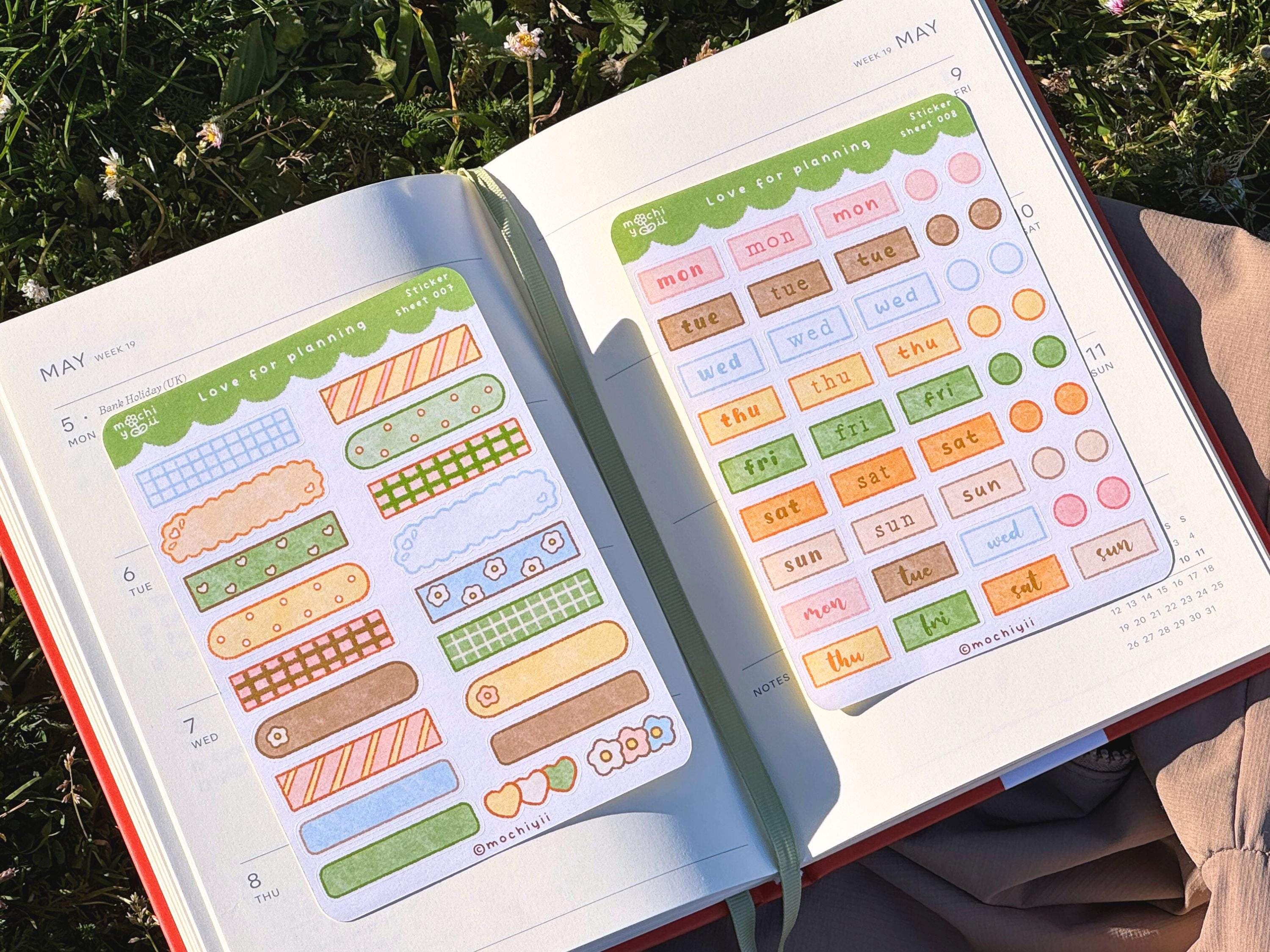 Kawaii Food Sticker Sheets - Pastel Cutecore Planner Decoration ...