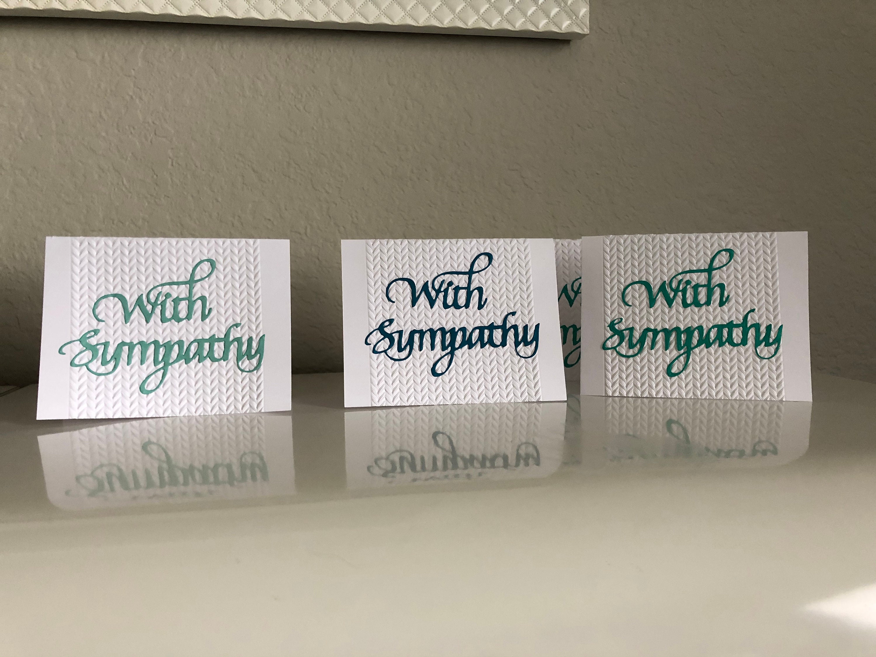 Set of 4 Sympathy Cards & Envelopes Etsy