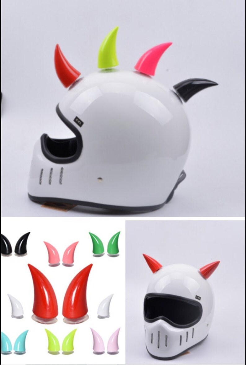 2 Pcs Motorcycle Helmet Horn Soft Plastic Motorbike Horns Etsy