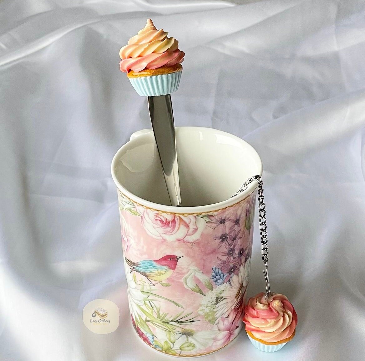 Duo Boule à Thé et Cuillère Sweety Cupcake