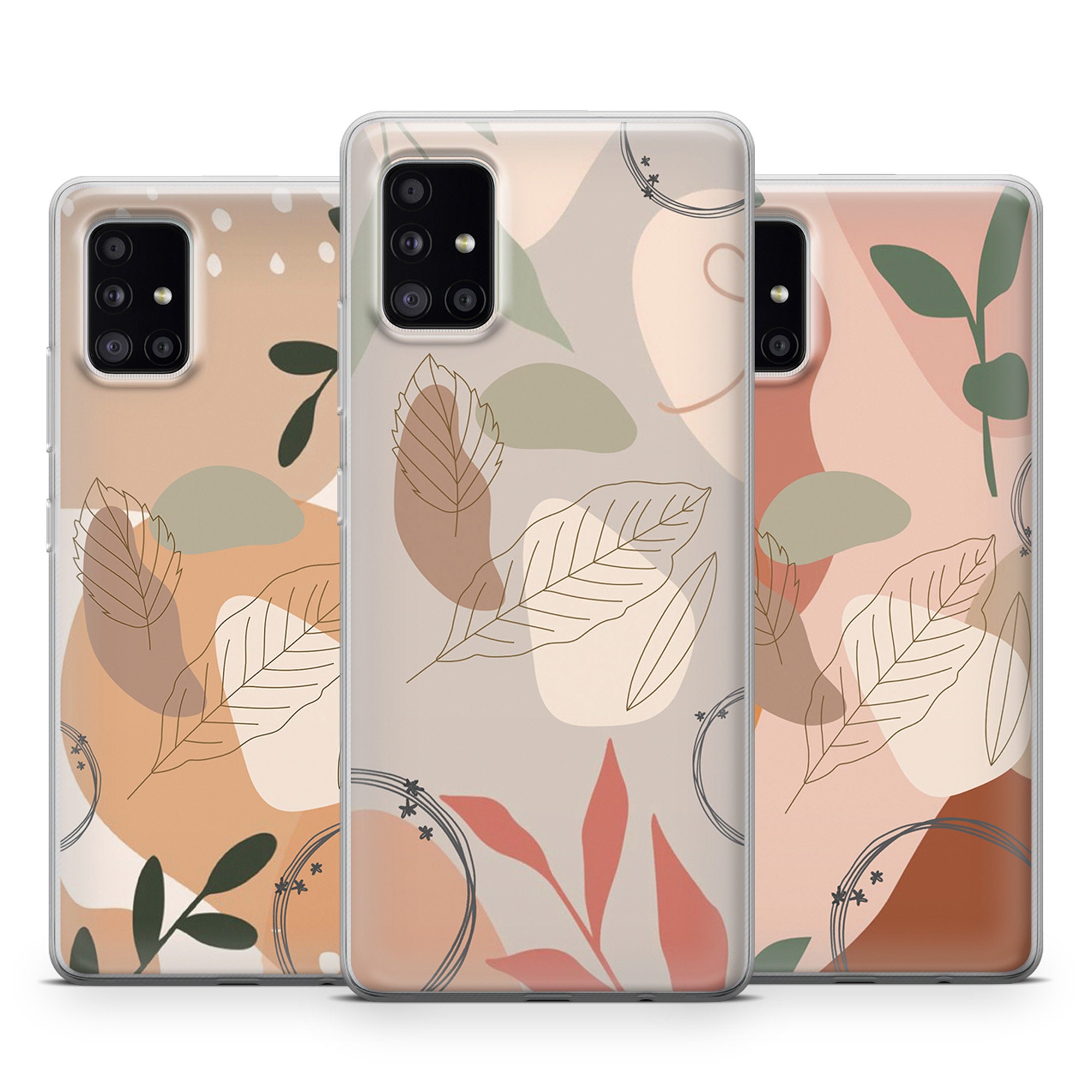 Aesthetic phone case Floral Leaves and herbs cover for Samsung Etsy