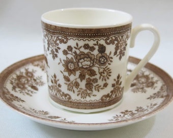 Vintage Gustavsberg Bamboo White Cup and saucer Sweden 1980*