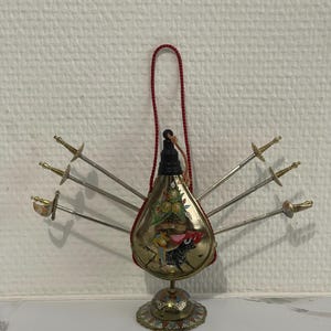 Vintage Spanish Toledo Sword Cocktail Stick Set