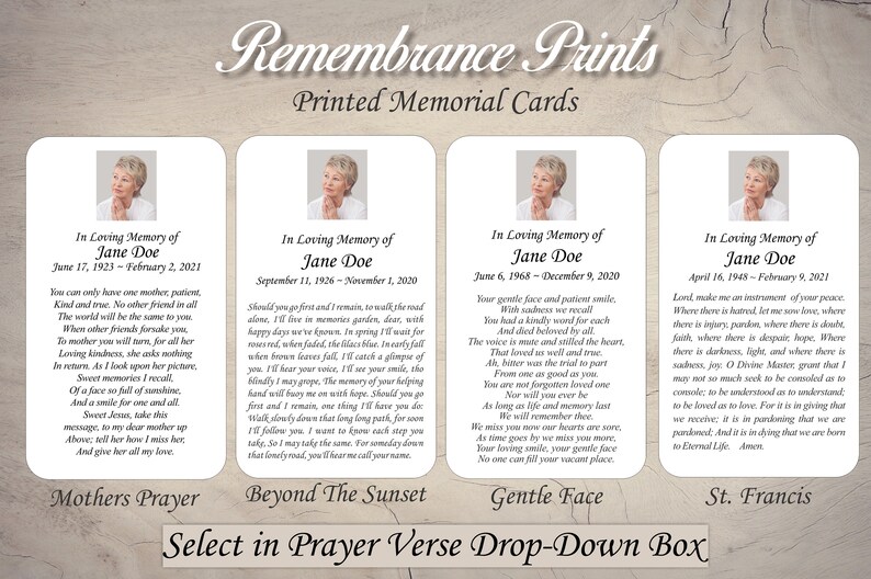 Printed Assorted Water Scenery Memorial Photo Cards image 5