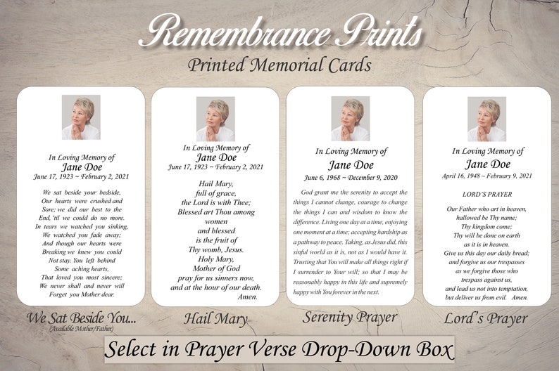 Printed Assorted Water Scenery Memorial Photo Cards image 8