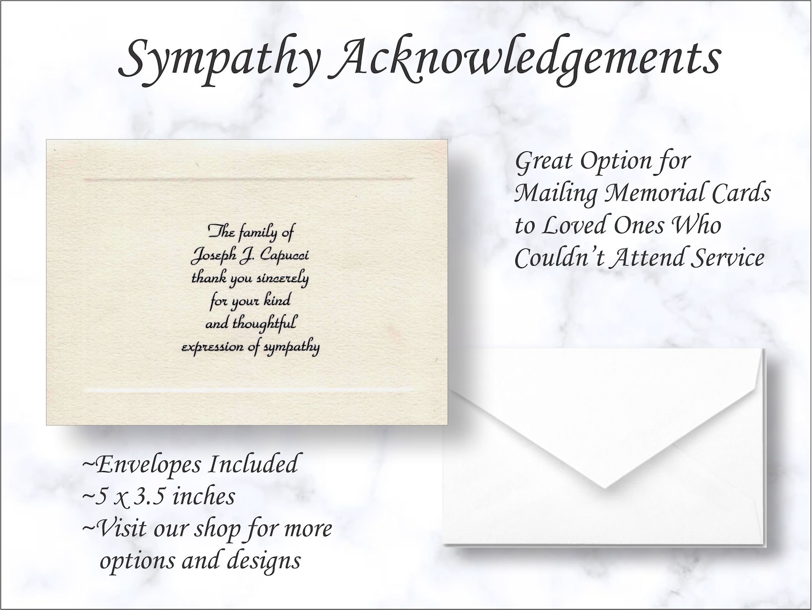 Printed Sympathy Acknowledgment Cards Etsy