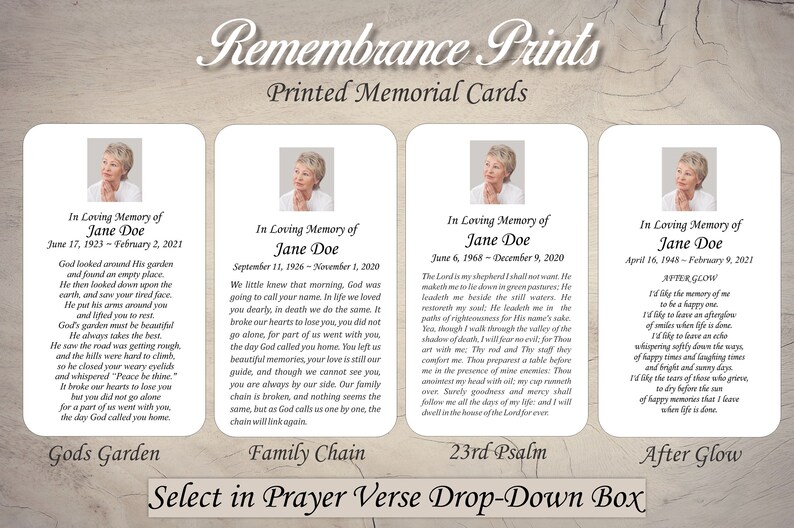 Printed Assorted Water Scenery Memorial Photo Cards image 3
