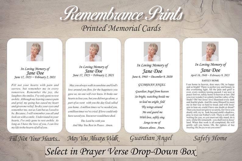 Printed Assorted Water Scenery Memorial Photo Cards image 6