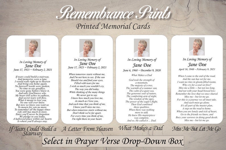 Printed Assorted Water Scenery Memorial Photo Cards image 9