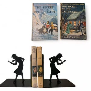 Vintage The Dana Girls Mystery The Secret of the Swiss Chalet Vol 9 & 20 Books Custom Bookends