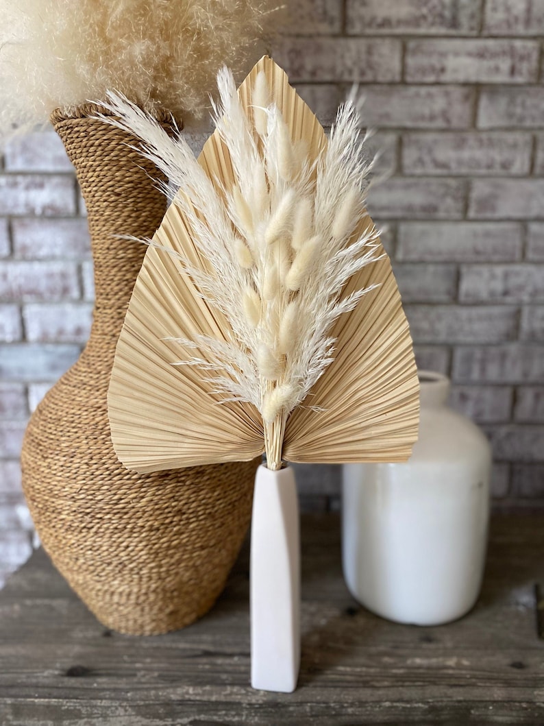 White Dried Floral for Pampas Grass Table Centerpiece image 1