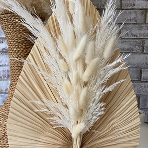 White Dried Floral for Pampas Grass Table Centerpiece image 3