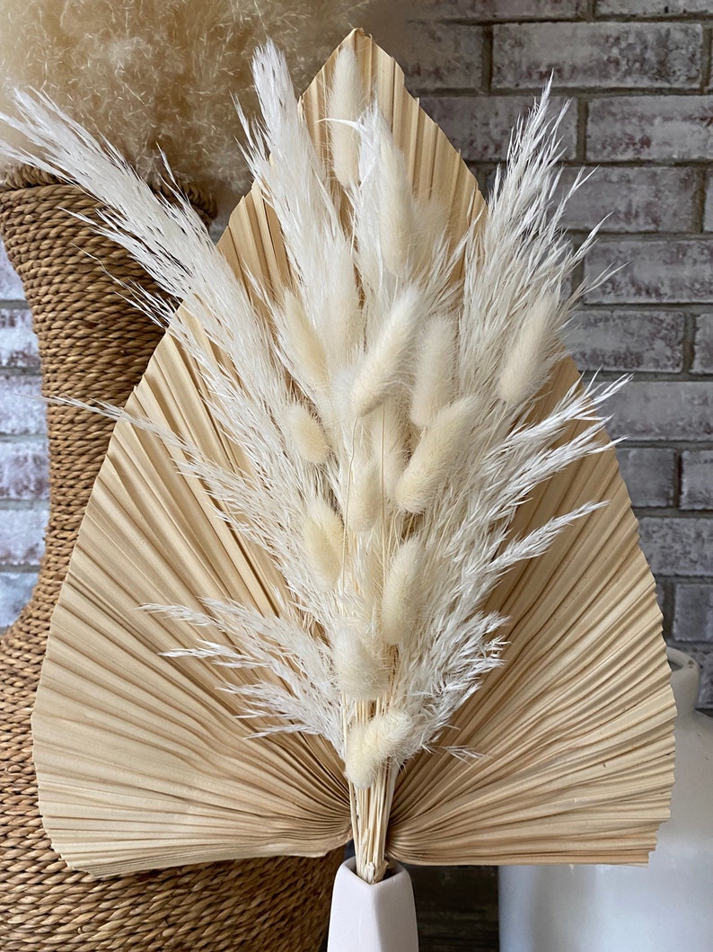 White Dried Floral for Pampas Grass Table Centerpiece image 3