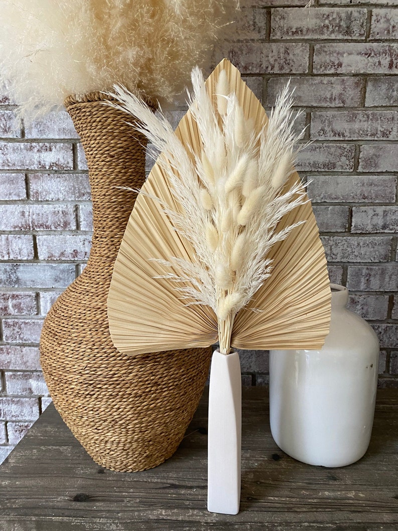 White Dried Floral for Pampas Grass Table Centerpiece image 2