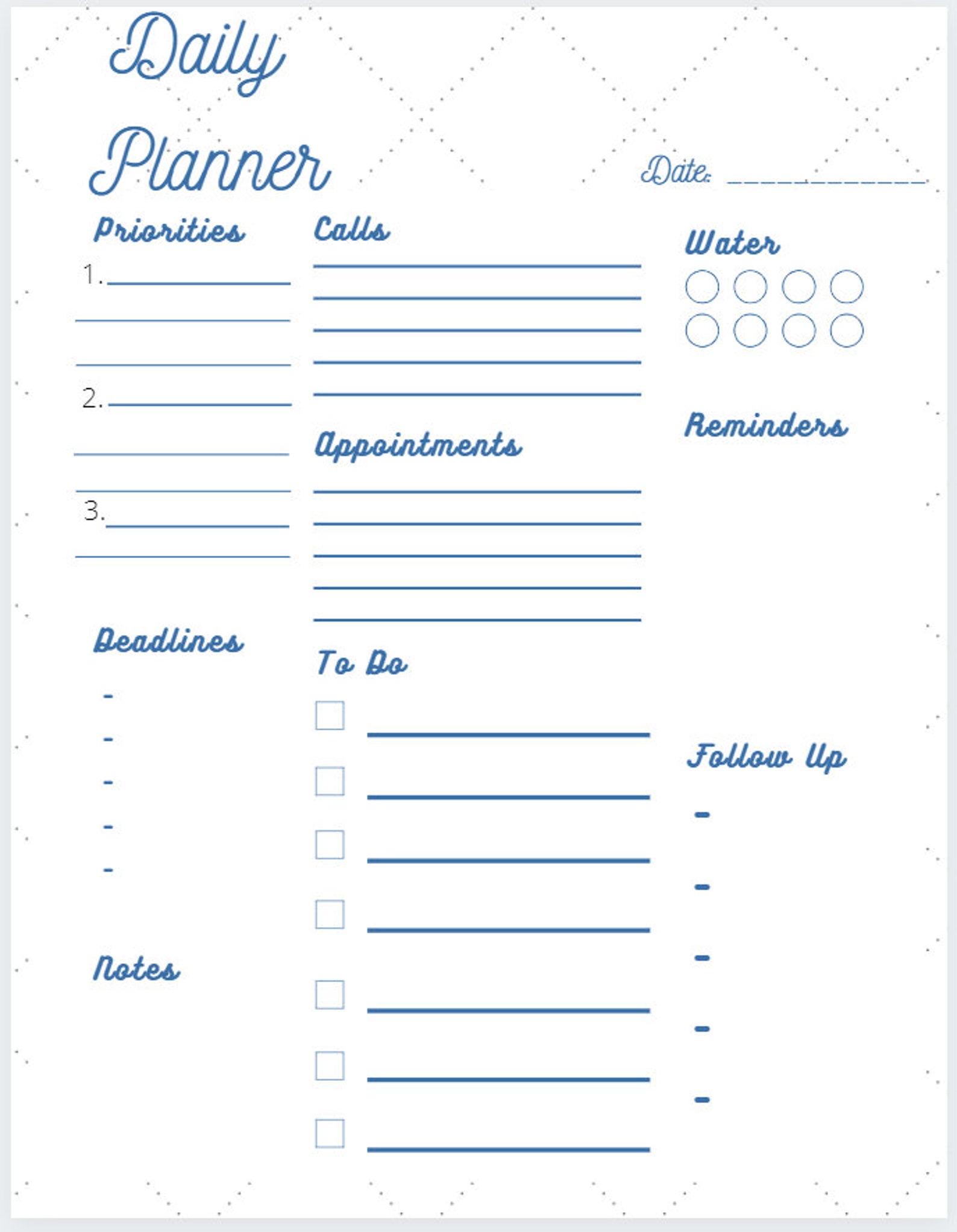 Professional Daily Planner Printable - Etsy Norway