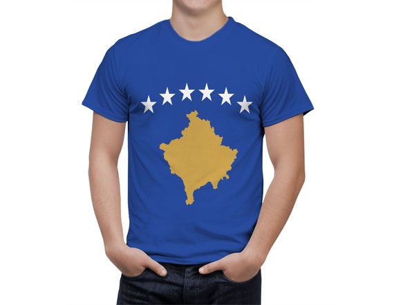 Kosovo Flagge Shirt, Wappen des Kosovo, Kosovo T-Shirt, Patriotisches Kosovo  Heritage Shirt, Männer Sport Volldruck - .de