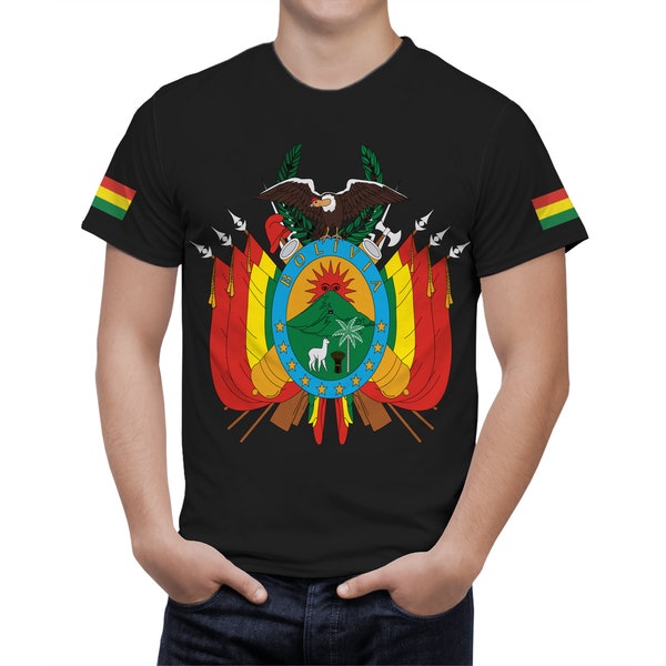 Bolivien Shirt, Wappen Von Bolivien, Bolivien, Bolivien T-Shirt, Patriotische Bolivien Heritage Shirt, Softstyle Unisex Shirt