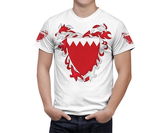 Coat Of Arms Of Bahrain, Bahrain Shirt, Bahrain, Bahrain T-shirt, Patriotic Bahrain Heritage Shirt, Softstyle Unisex Shirt