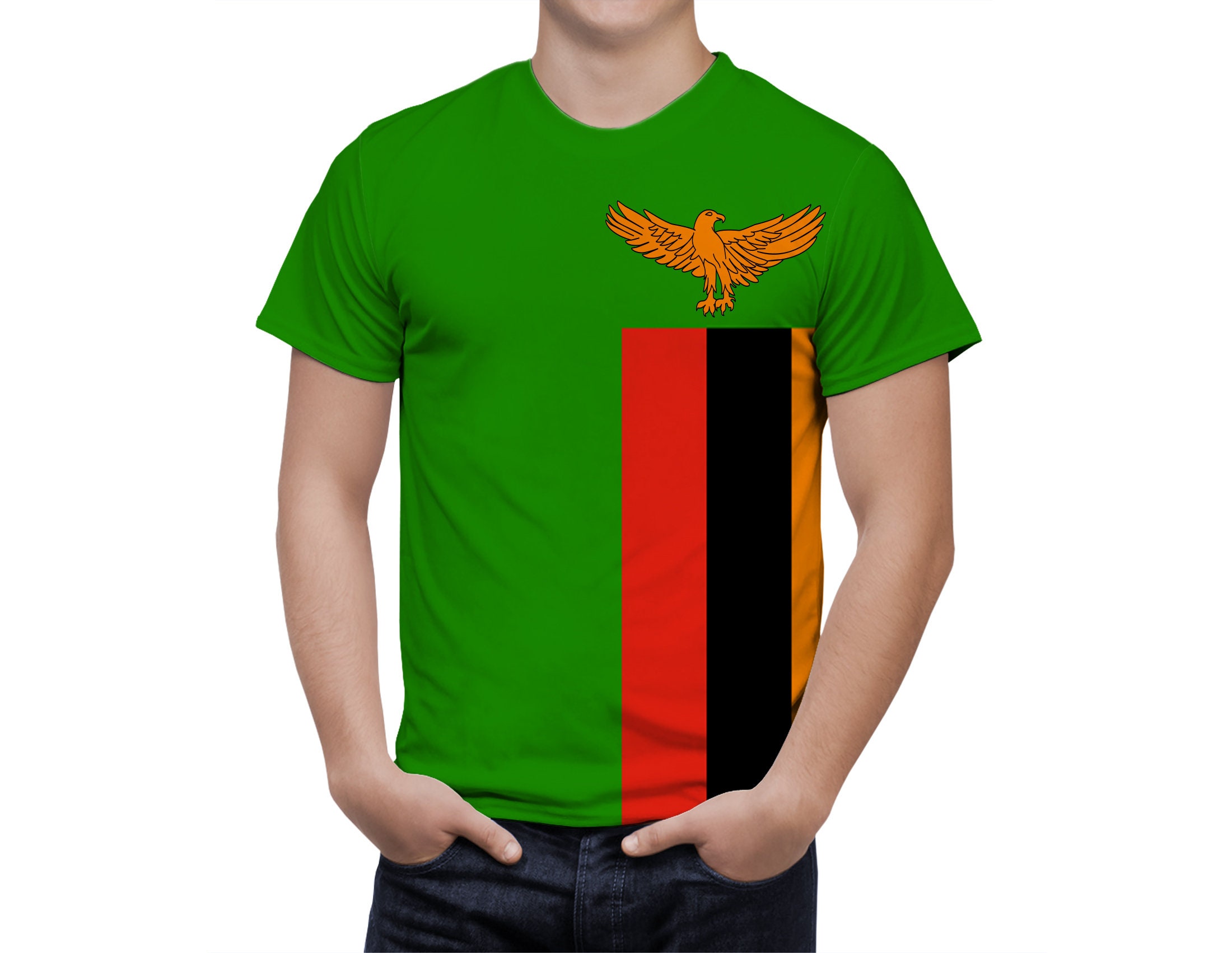 Zambia Flag Shirt Coat of Arms Tshirt Patriotic Shirt Etsy