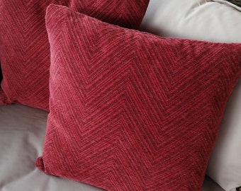 large red cushion covers