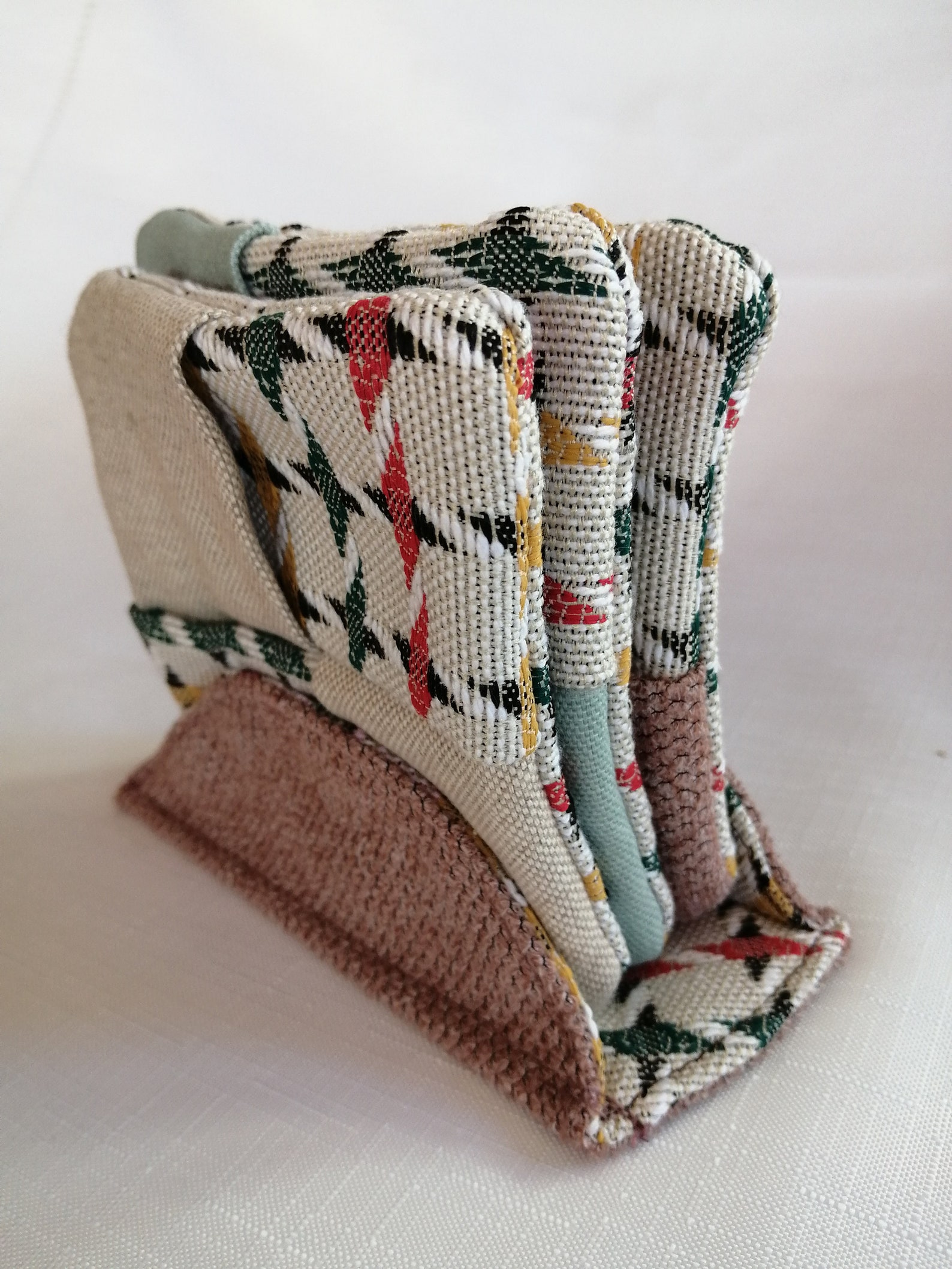 Fabric Coasters Set of 3 With a Holder Etsy UK