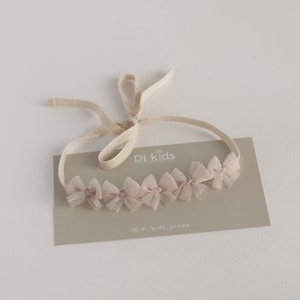 Beige Tulle newborn headband Infant tulle baby girl headband Tulle newborn outfit Headband for photographyNewborn Photography Props