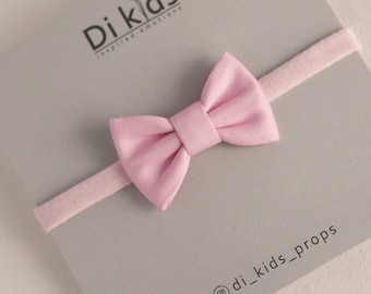 Pink delicate bow newborn, Pink newborn tieback, Small bow newborn headband, Photography prop, Newborn outfit girl, Bow newborn tieback,RTS