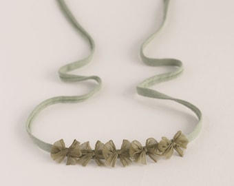 olive newborn headband Sage baby Headband Green halo Olive sitter outfit Props for photography Newborn tieback Newborn outfits Baby halos