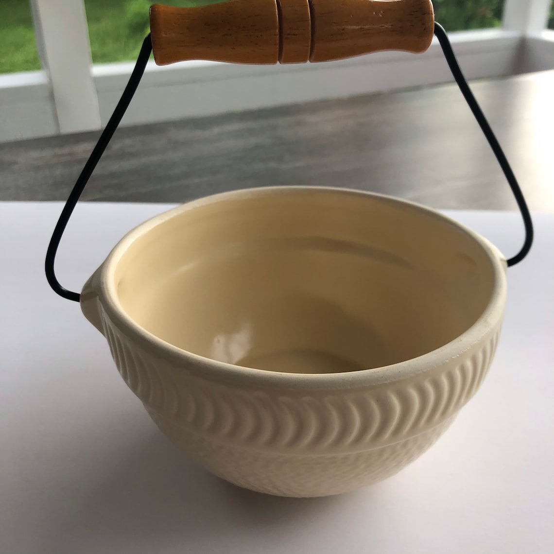 Crock With Handle Berry Bowl Crock with Handle Bale Wood Etsy