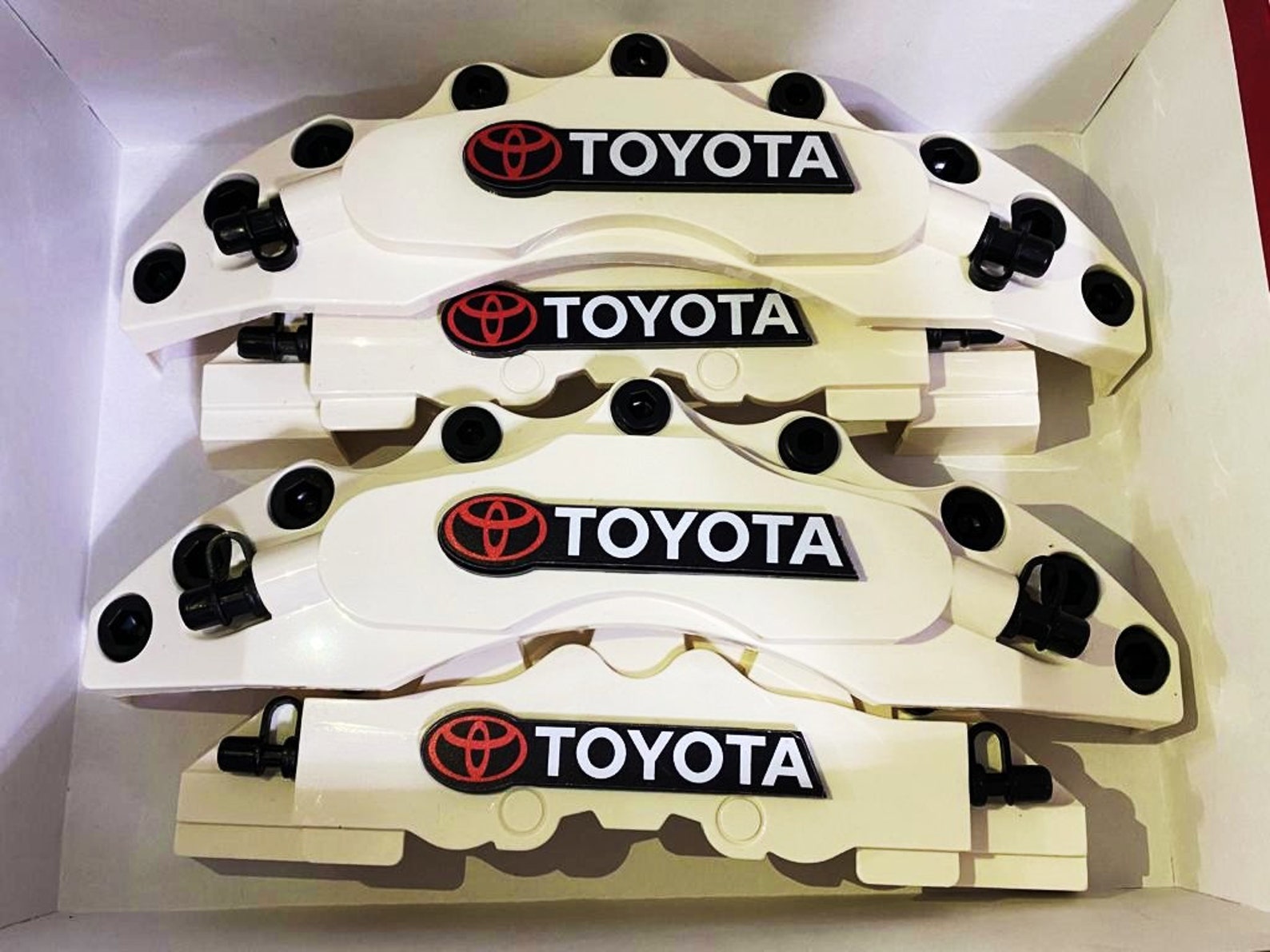 Toyota 4 Pcs White Brake Caliper Covers Gift Set Accessories Etsy