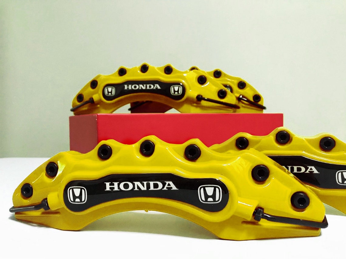 Honda Yellow 4 Pcs Brake Caliper Covers Set Accessories Civic Etsy