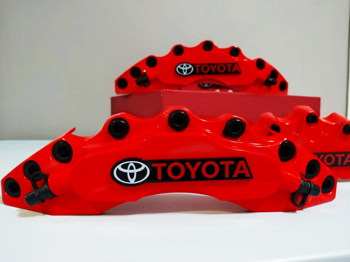 Toyota Red 4 Pcs Brake Caliper Covers Gift Set Universal Etsy