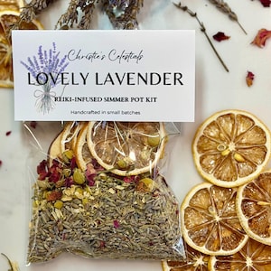 Lavender Simmer Pot | Stovetop Potpourri | Relaxation Gift | Natural Home Fragrance | Cozy Simmer Kit