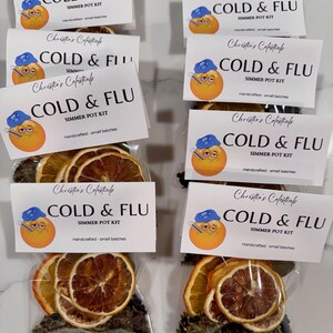 Cold & Flu Minty Citrus Simmer Pot Kit • Natural Home Aroma • Handcrafted Stovetop Potpourri image 5